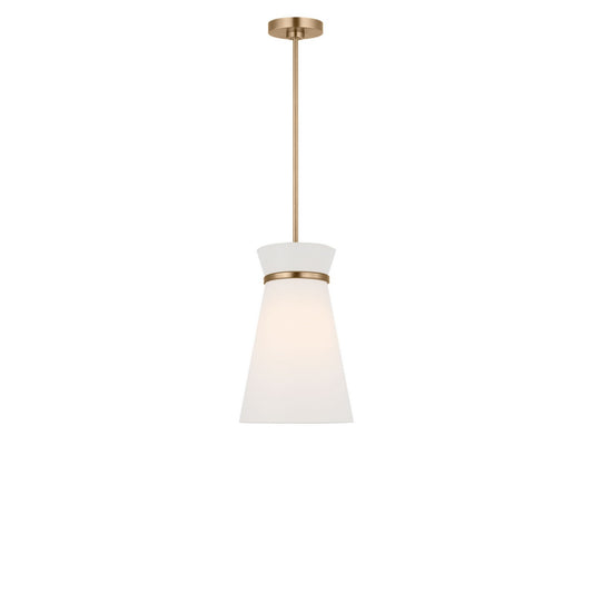 Fynn One Light Pendant in Satin Brass