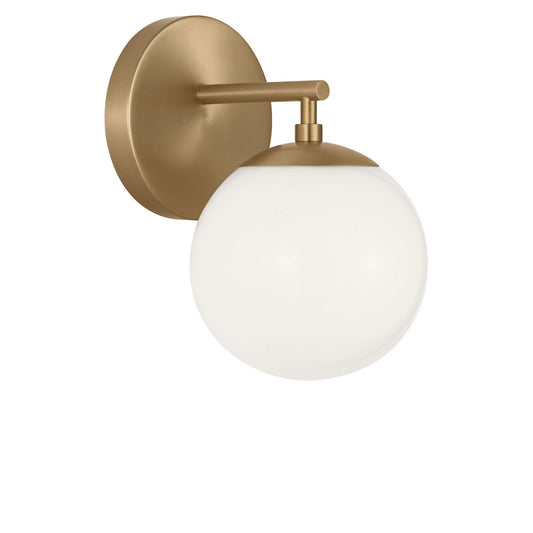 Nube One Light Vanity in Satin Brass