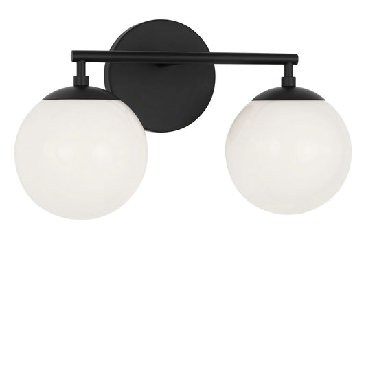 Nube Two Light Vanity in Midnight Black