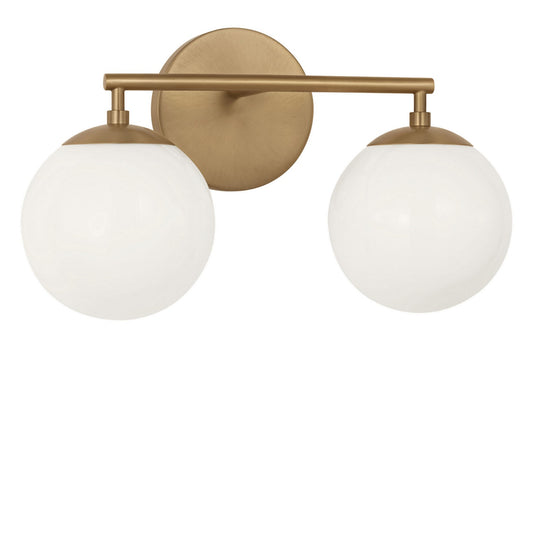 Nube Two Light Vanity in Satin Brass