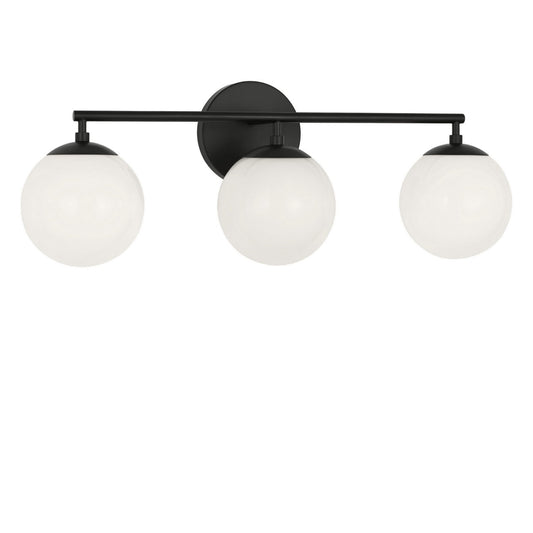 Nube Three Light Vanity in Midnight Black