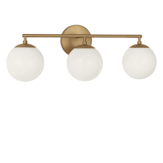 Nube Three Light Vanity in Satin Brass