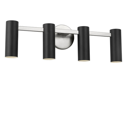 Zentro Four Light Vanity in Brushed Nickel