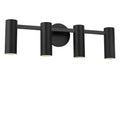 Zentro Four Light Vanity in Midnight Black