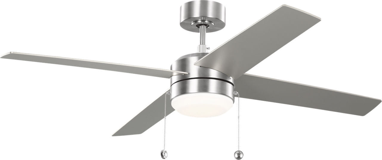 Loni 52" Ceiling Fan in Brushed Steel