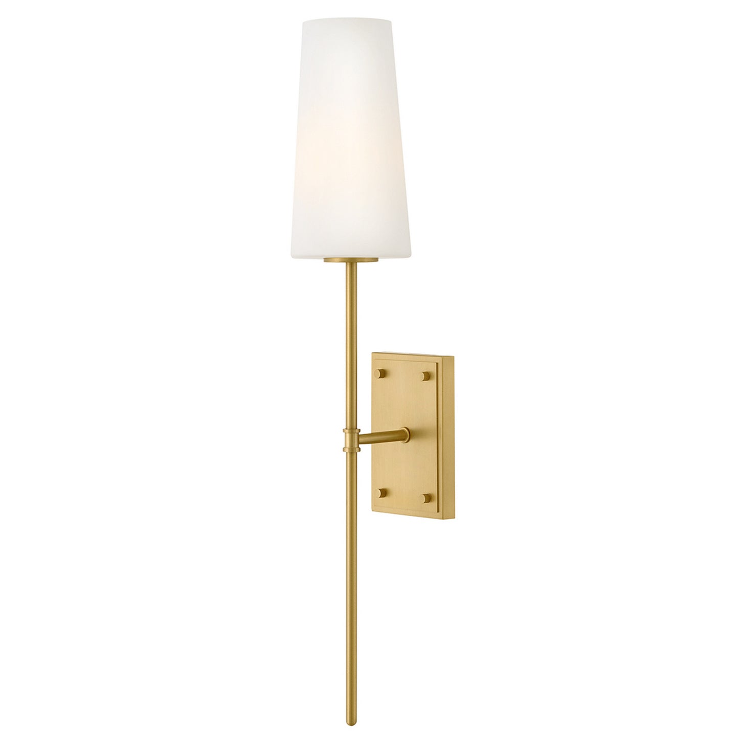 Saunders LED Wall Sconce in Lacquered Brass