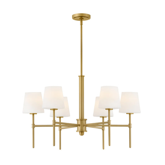 Saunders LED Chandelier in Lacquered Brass