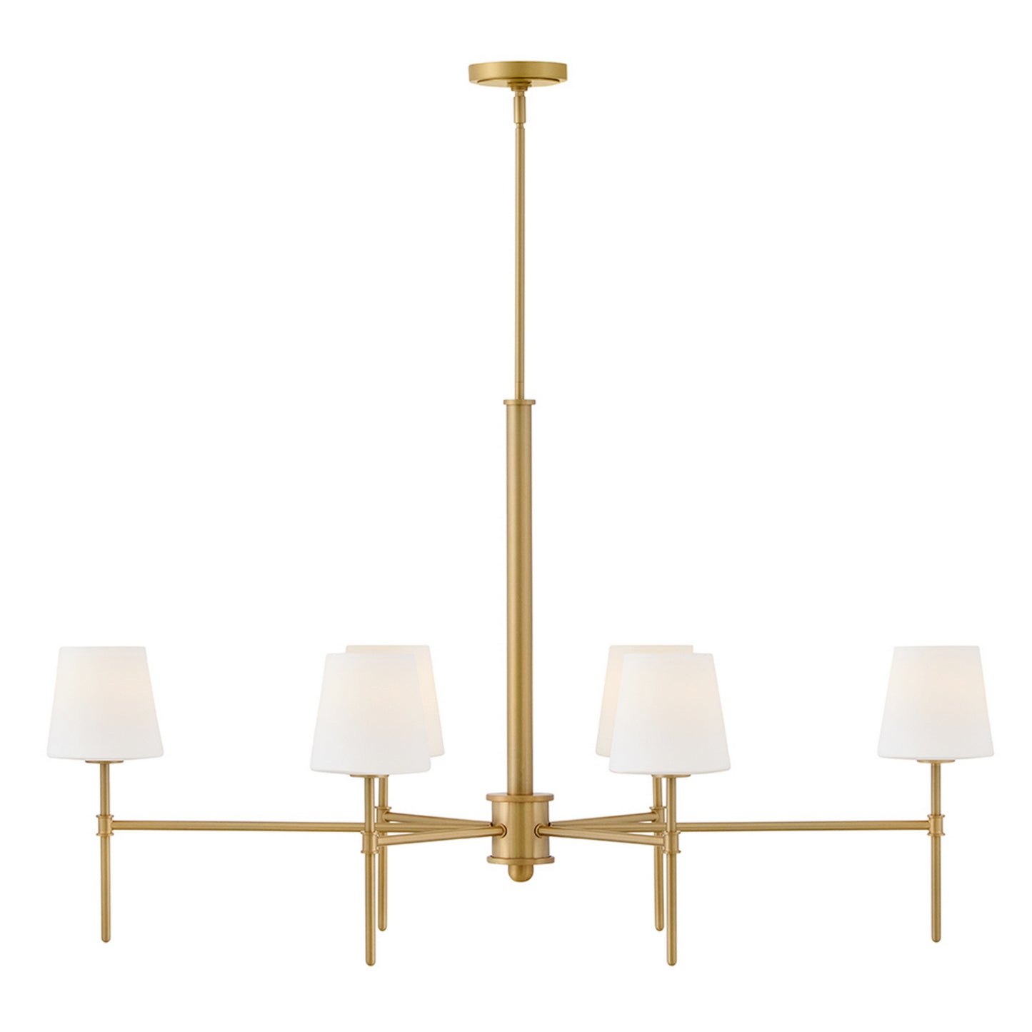 Saunders LED Linear Pendant in Lacquered Brass