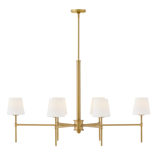 Saunders LED Linear Pendant in Lacquered Brass