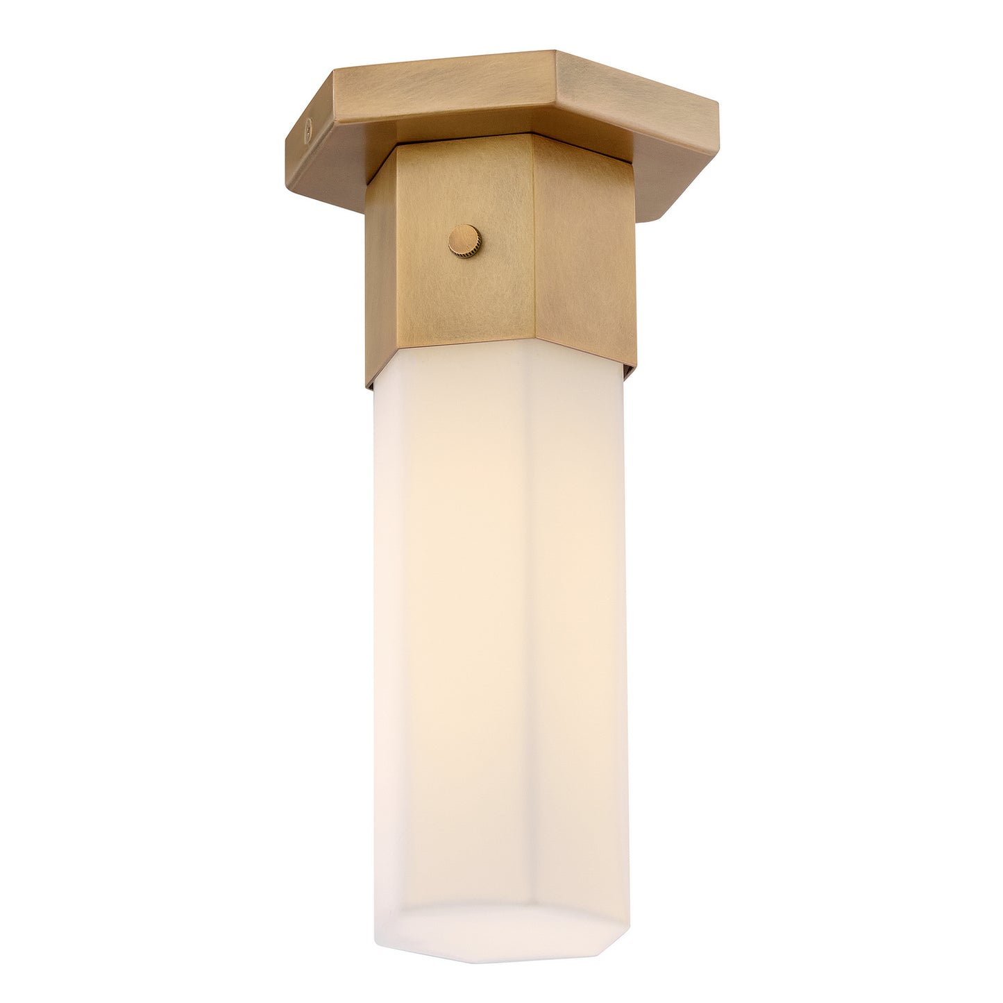 Facet LED Flush Mount in Heritage Brass