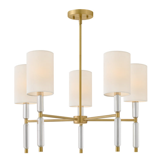 Anika LED Chandelier in Lacquered Brass