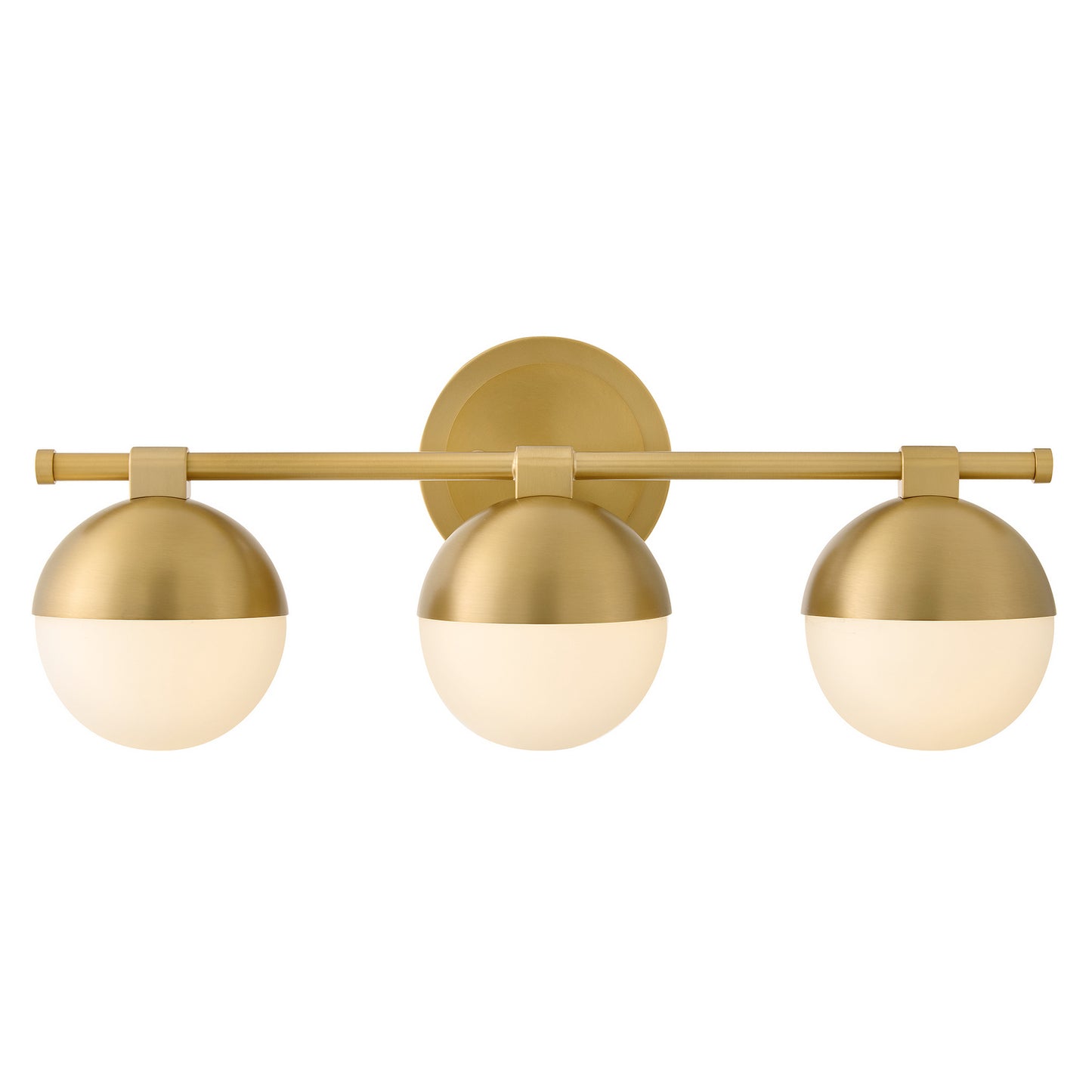 Bowie LED Vanity in Lacquered Brass