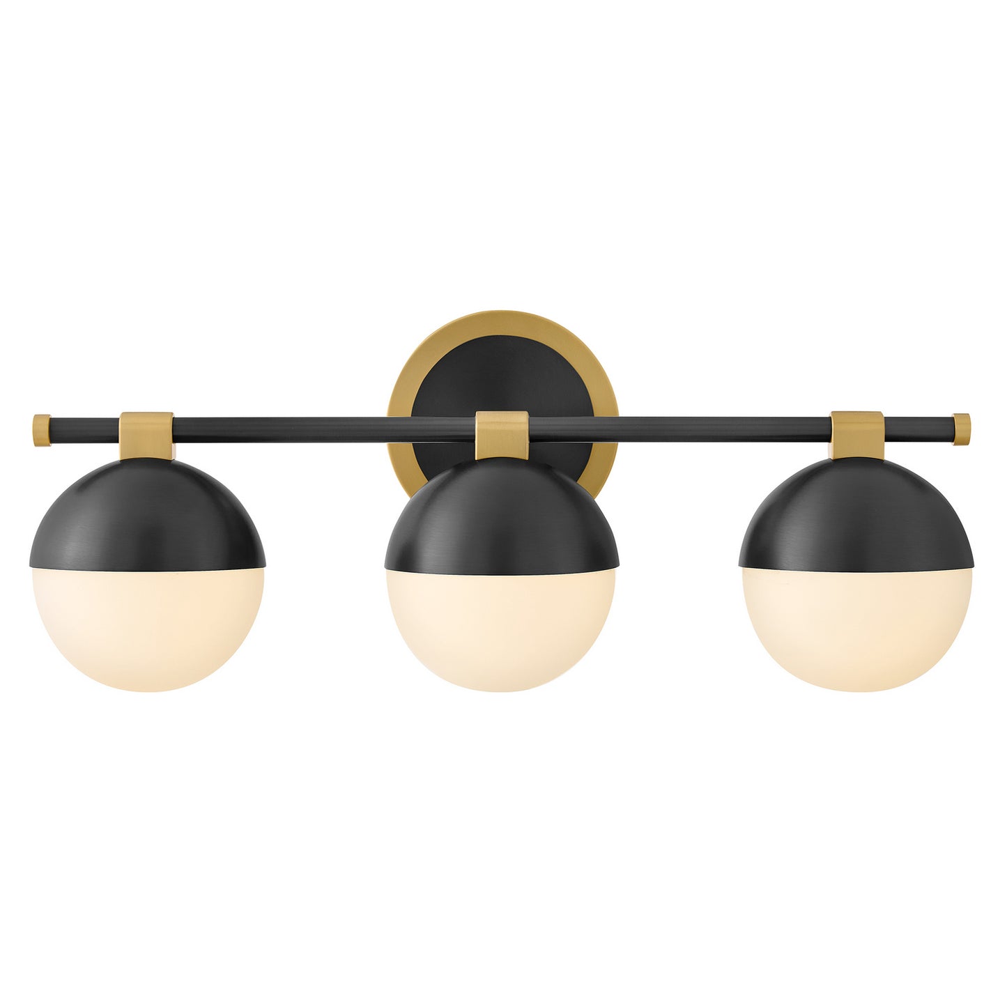 Bowie LED Vanity in Lacquered Brass