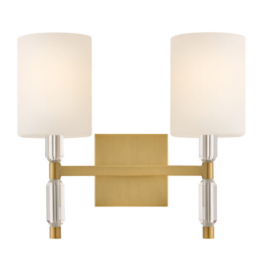 Anika LED Vanity in Lacquered Brass