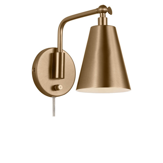 Drae One Light Wall Sconce in Satin Brass