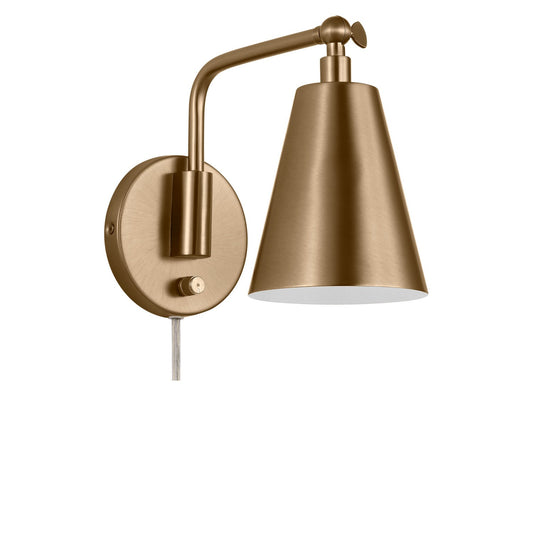 Drae One Light Wall Sconce in Satin Brass
