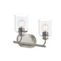 Reines Two Light Bath Vanity in Brushed Nickel