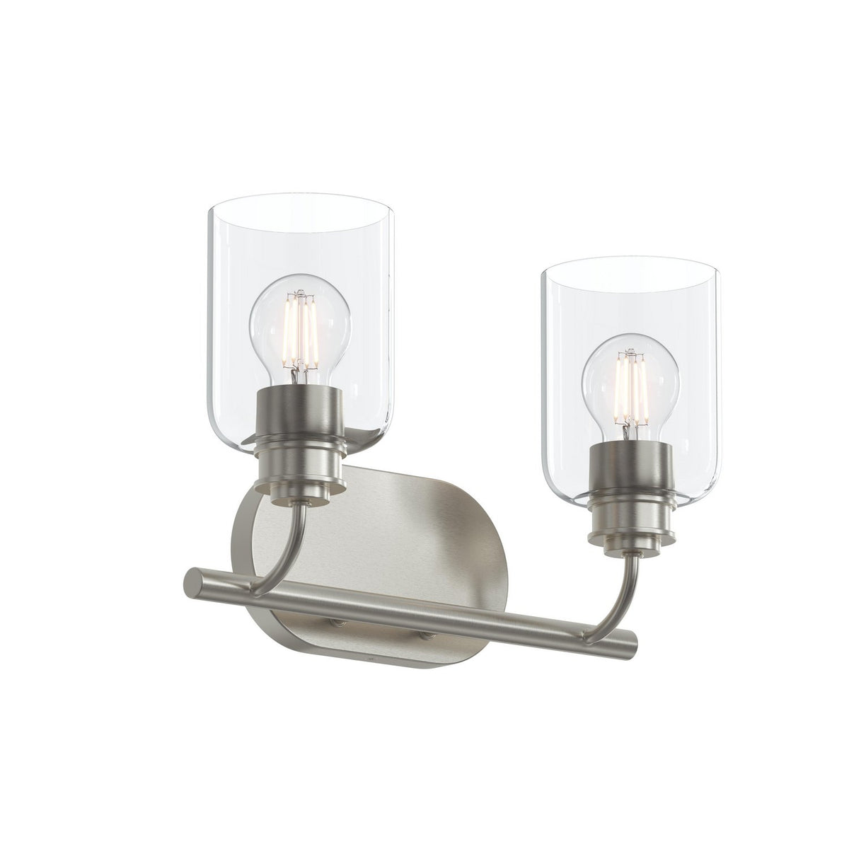Reines Two Light Bath Vanity in Brushed Nickel