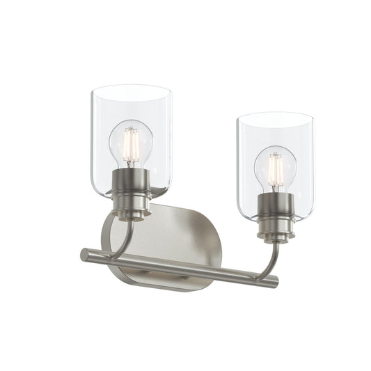 Reines Two Light Bath Vanity in Brushed Nickel