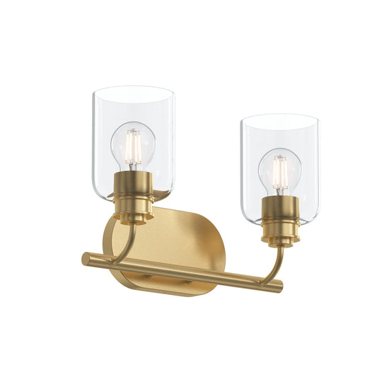 Reines Two Light Bath Vanity in Brushed Gold