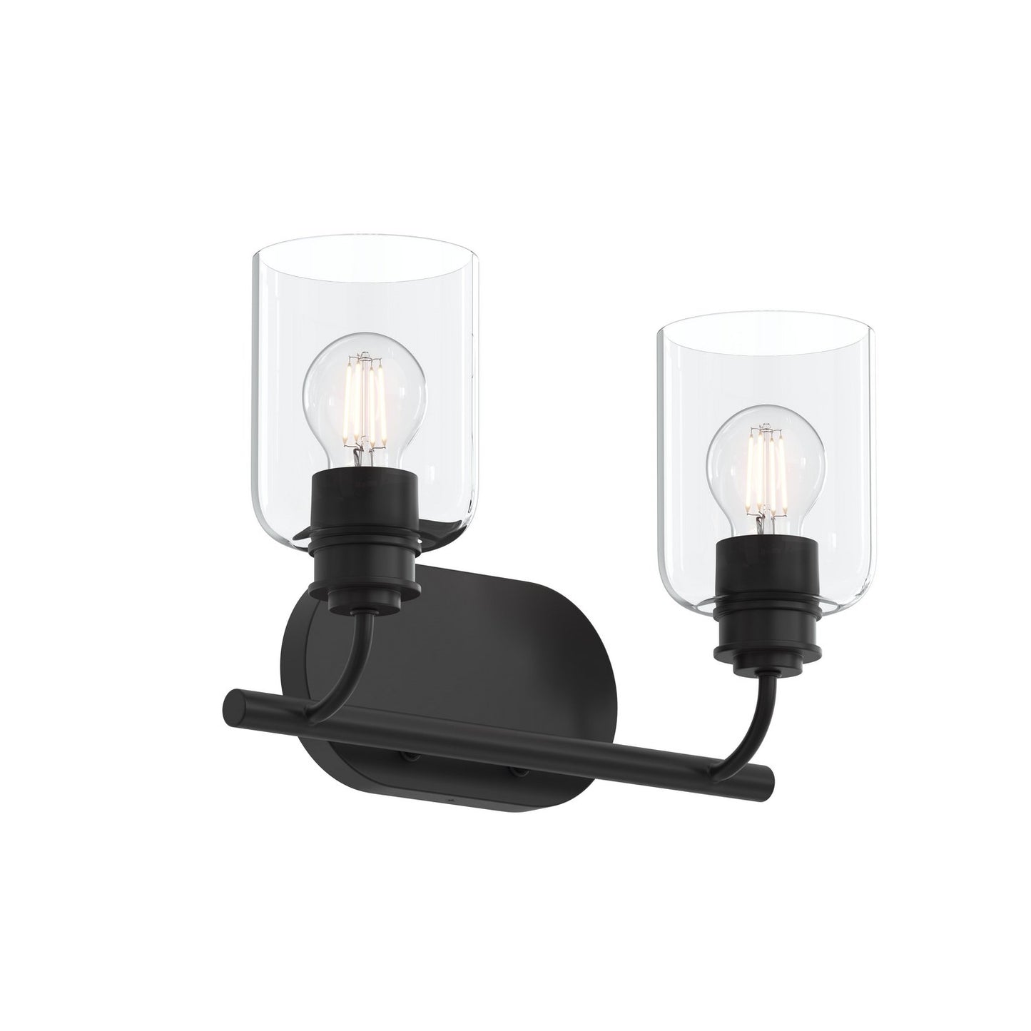 Reines Two Light Bath Vanity in Matte Black