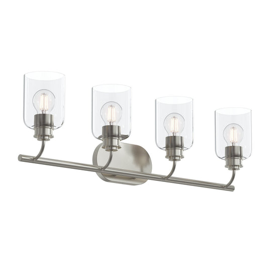 Reines Four Light Bath Vanity in Brushed Nickel
