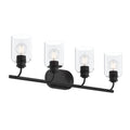 Reines Four Light Bath Vanity in Matte Black