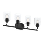 Reines Four Light Bath Vanity in Matte Black