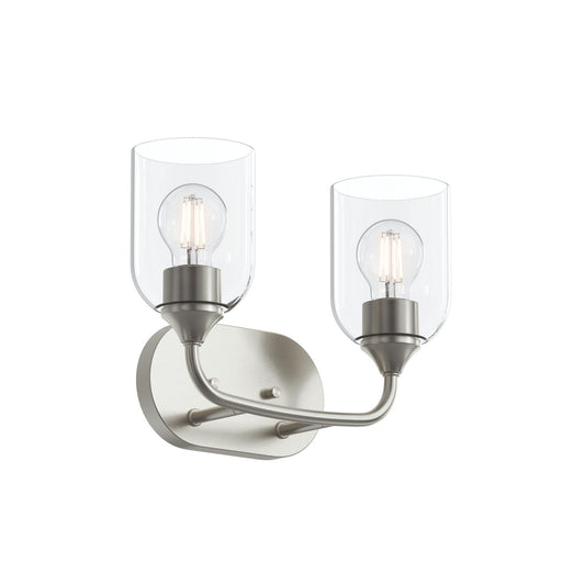 Ilia Two Light Bath Vanity in Brushed Nickel