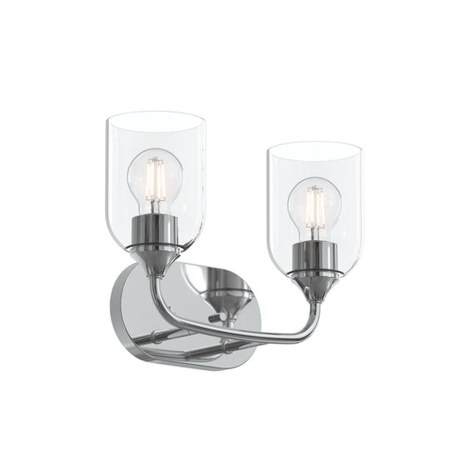 Ilia Two Light Bath Vanity in Polished Chrome