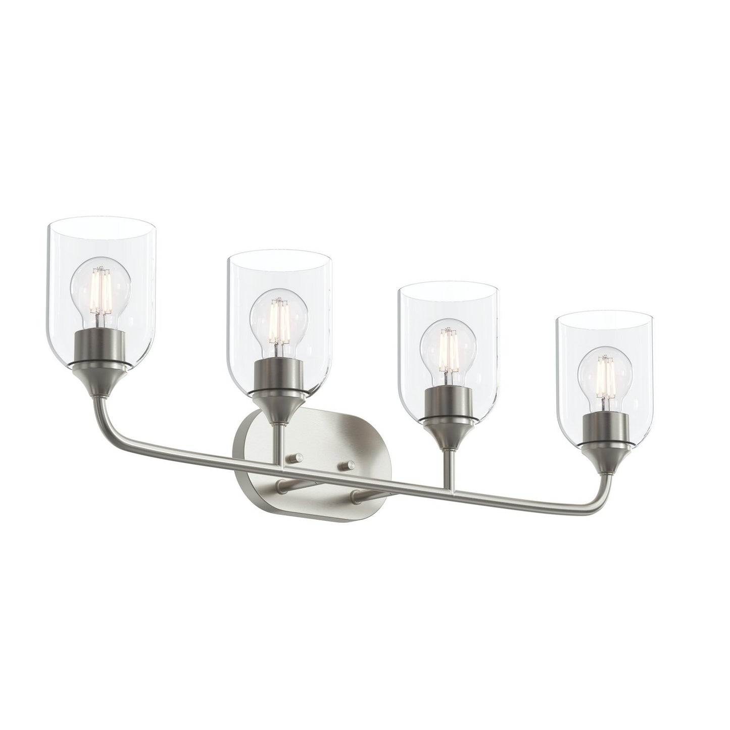 Ilia Four Light Bath Vanity in Brushed Nickel
