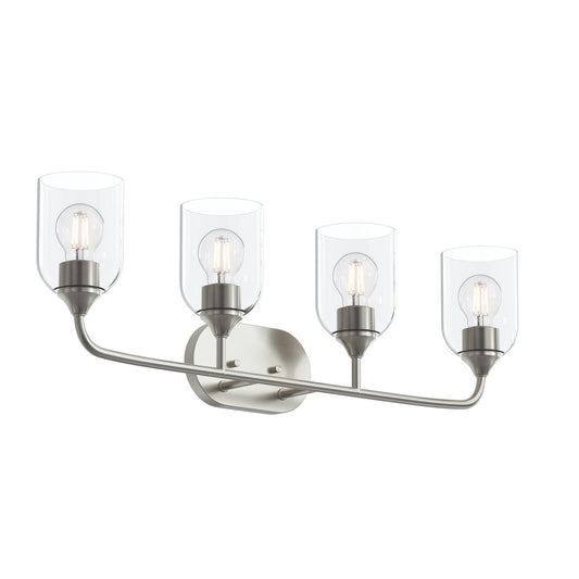 Ilia Four Light Bath Vanity in Brushed Nickel