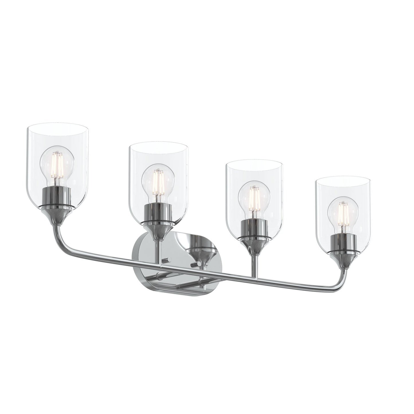 Ilia Four Light Bath Vanity in Polished Chrome