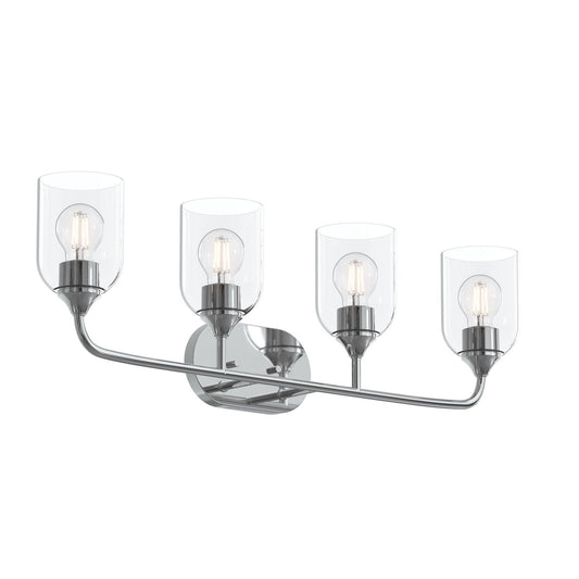 Ilia Four Light Bath Vanity in Polished Chrome