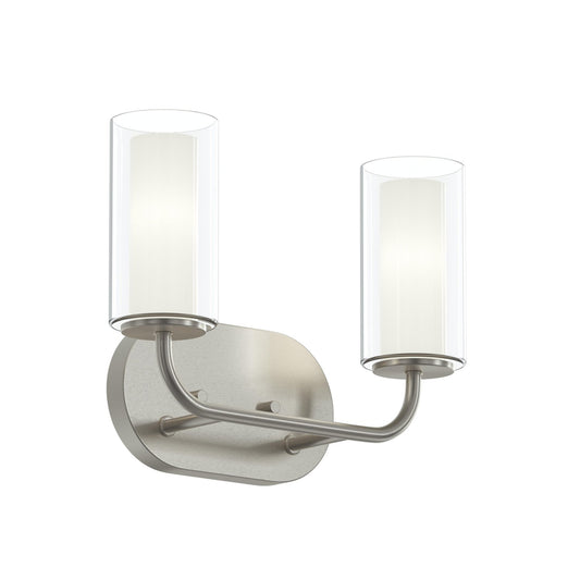 Mack Two Light Bath Vanity in Brushed Nickel