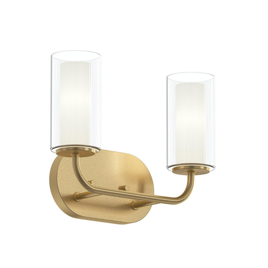 Mack Two Light Bath Vanity in Brushed Gold