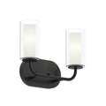 Mack Two Light Bath Vanity in Matte Black