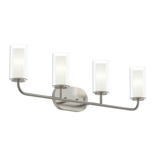 Mack Four Light Bath Vanity in Brushed Nickel