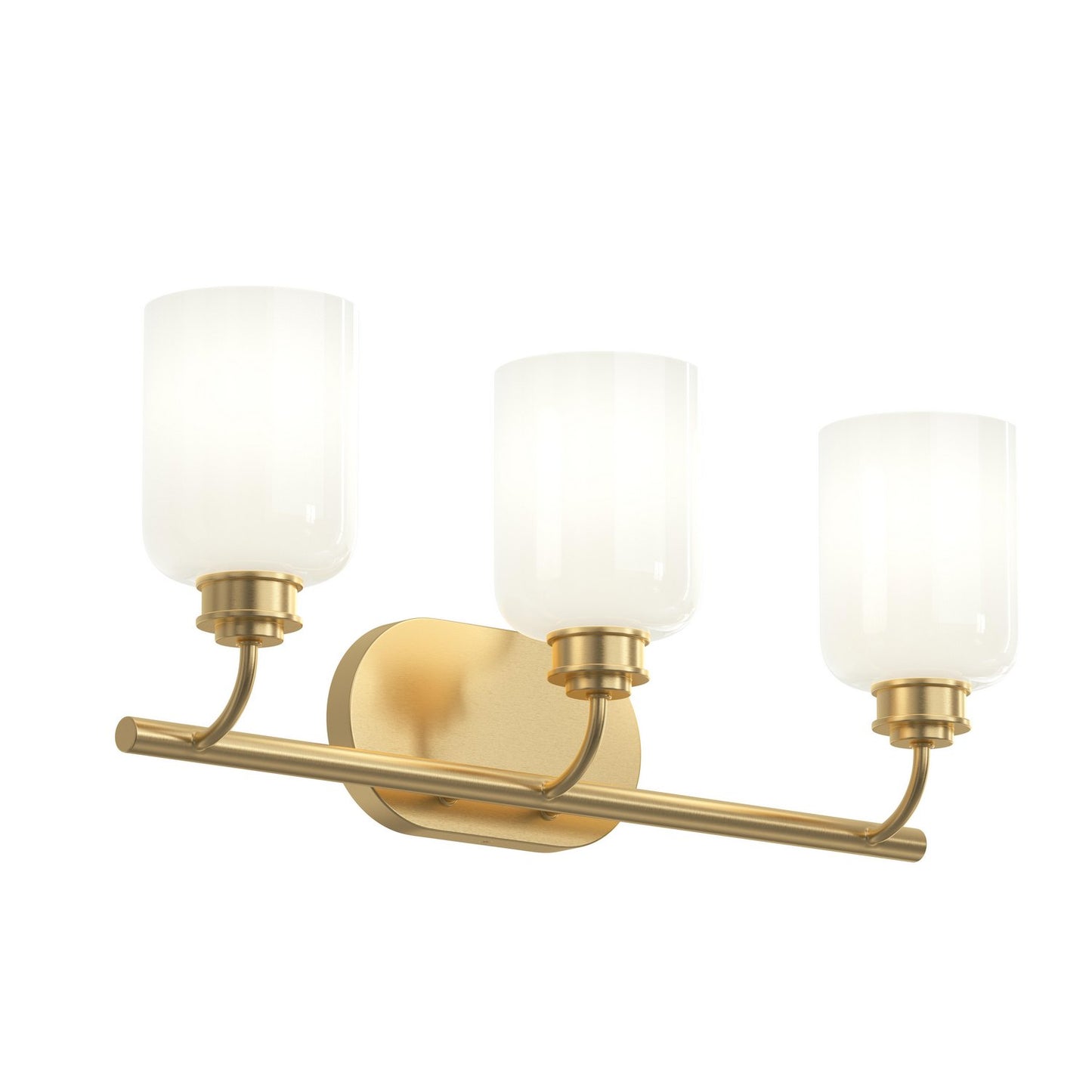 Reines Three Light Bath Vanity in Brushed Gold