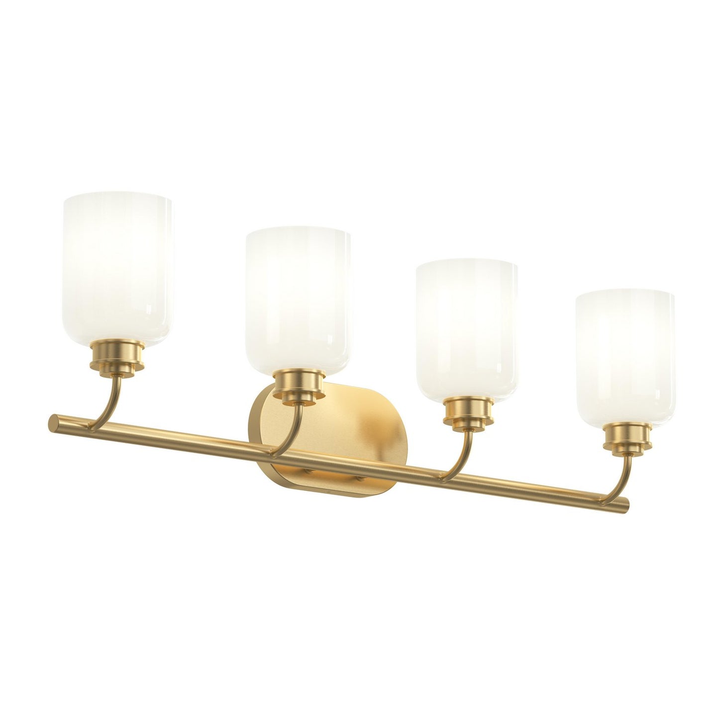Reines Four Light Bath Vanity in Brushed Gold