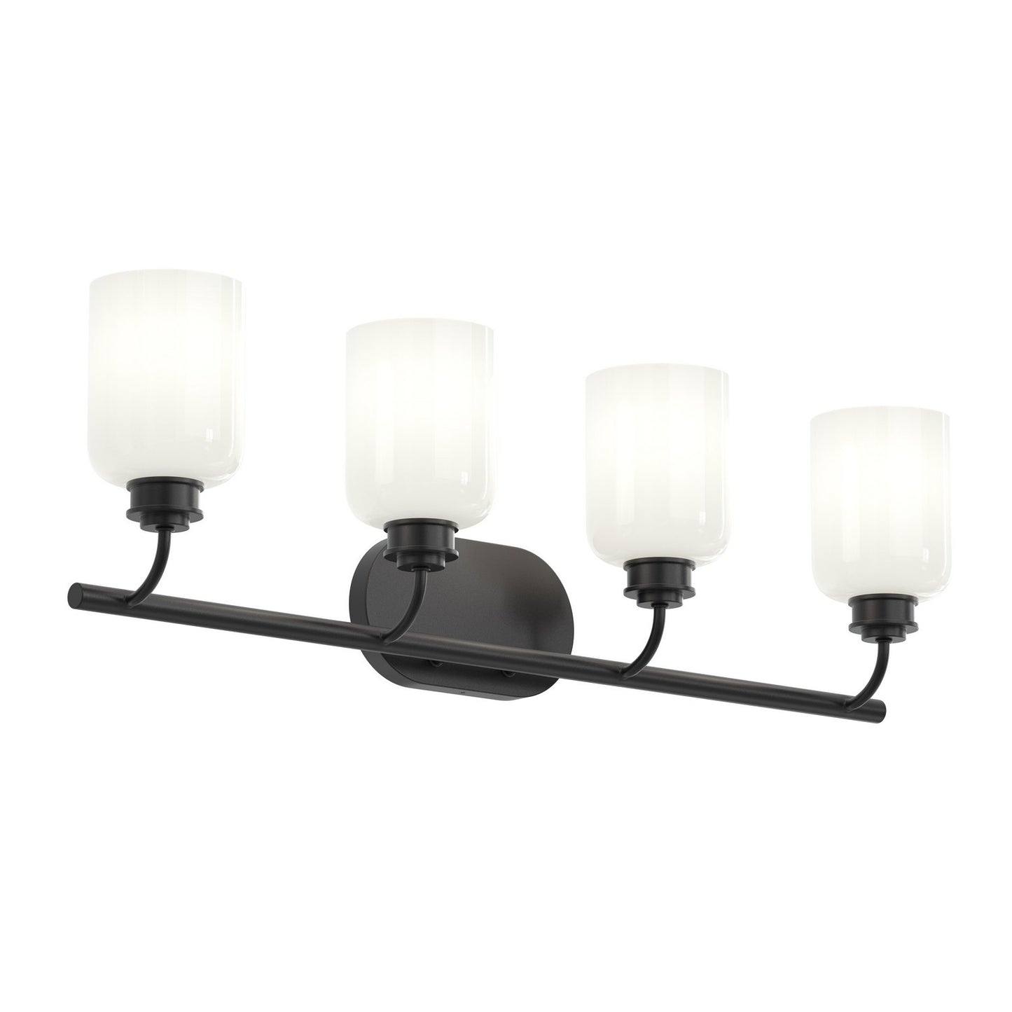 Reines Four Light Bath Vanity in Matte Black