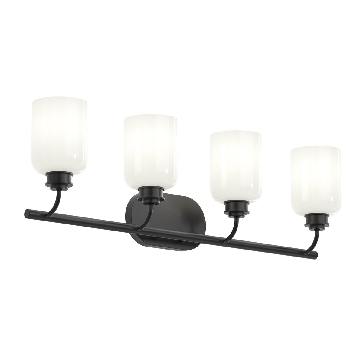 Reines Four Light Bath Vanity in Matte Black