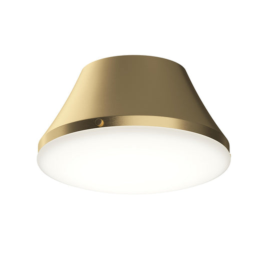 Avra Two Light Flush Mount in Brushed Gold