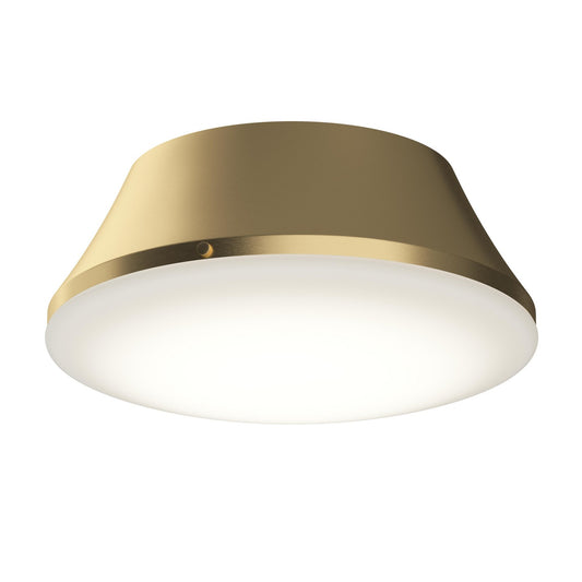 Avra Three Light Flush Mount in Brushed Gold