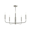 Reines Five Light Chandelier in Brushed Nickel
