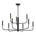Reines Nine Light Chandelier in Matte Black