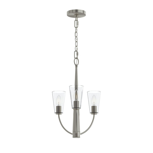 Jheni Three Light Chandelier in Brushed Nickel