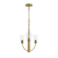 Jheni Three Light Chandelier in Brushed Gold
