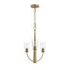 Jheni Three Light Chandelier in Brushed Gold