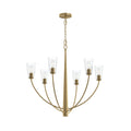 Jheni Six Light Chandelier in Brushed Gold